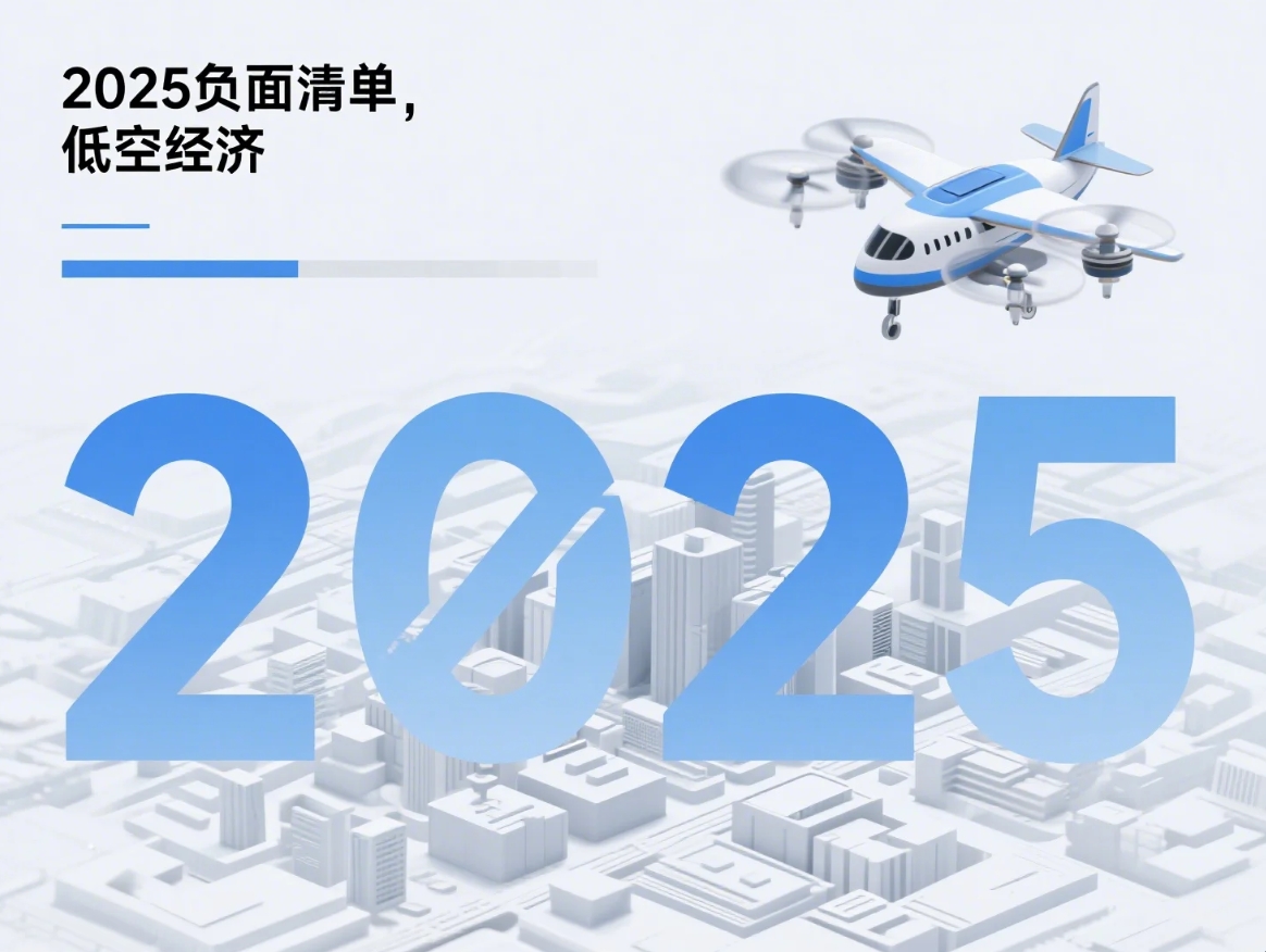 2025负面清单出炉！民用无人驾驶航空器运营合格证核发首次被纳入