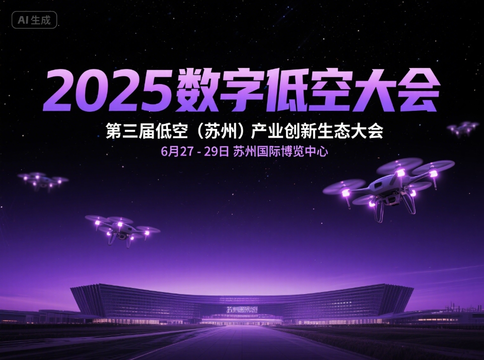 2025数字低空大会将于月底在苏州举行，涵盖低空经济产业链各环节与创新生态