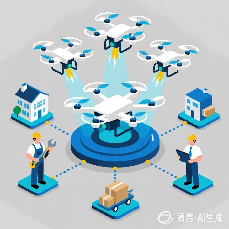 展示了'做生态零件'的核心概念——以大型物流网络为中心，连接场地持有者、运维服务商、解决方案提供商等不同角色，用点线关系呈现协作网络。