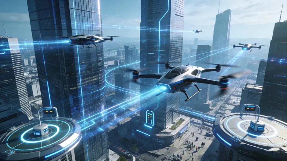 低空经济智慧全场景运营 - 无人机、eVTOL、低空观光服务展示