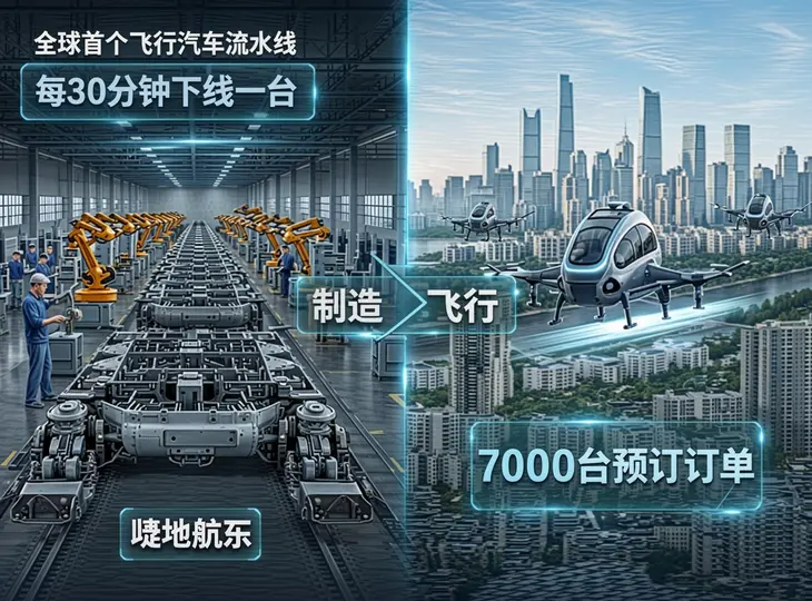 全球首个飞行汽车流水线量产,广州“陆地航母”启航——低空经济“广州模式”落地