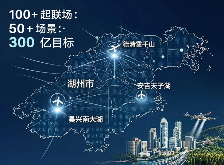 长三角“低空新城”呼之欲出!湖州发布三年方案:100个起降场、300亿产业规模,德清安吉差异化起飞 | 圆象低空消息