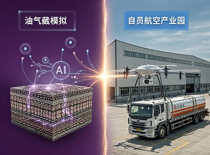 能源巨头“双线出击”!中国石油发布首个油气藏模拟智能体,同步解锁自贡低空经济能源新赛道