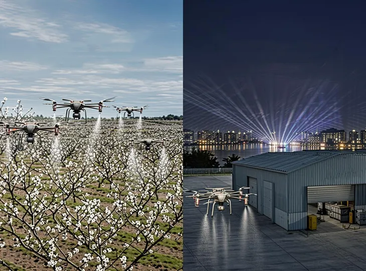 千亩梨园“一键起飞”!县域低空经济加速破局:冠县无人机授粉提效80%,海盐织就“研发+制造+运营”全链生态 | 圆象低空消息