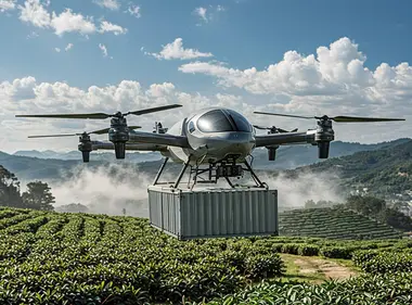 全国首例吨级eVTOL春茶专线试点落地贵州！37分钟跨越120公里，“空中+高铁”让春茶当日达浙沪