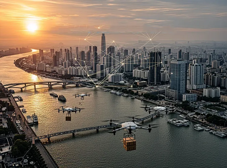 澳门低空经济工作组首次访深!深澳共商跨境无人机物流试点,大湾区“天空走廊”加速闭环