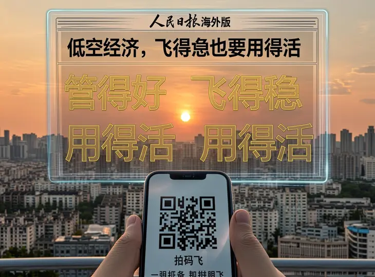 人民日报海外版重磅定调!低空司司长郑剑首度发文定盘“管得好、飞得稳、用得活”,“扫码飞”全国推广箭在弦上
