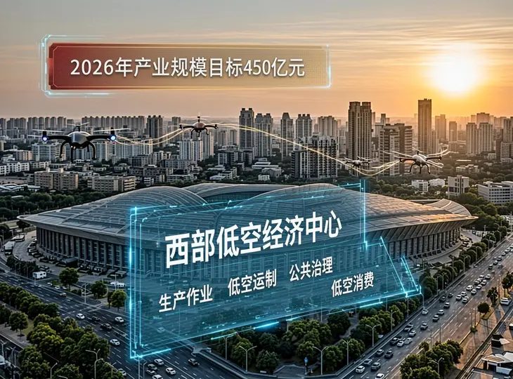 450亿“硬指标”发布！成都低空经济“两年施工图”全解析，2026年底将建成150条航线