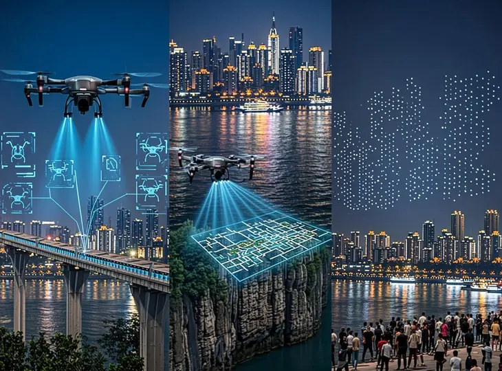 国家发改委首批低空经济典型案例揭晓!重庆三场景“霸榜”,轨道巡检超20万公里、灯光秀营收破4000万
