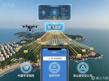 无人机“黑飞”从此无所遁形！全国首创“智飞蓝匣”落地舟山，太保、安邦护卫、舟山低产三方联手打造“保险+科技+监管”新生态