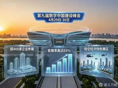 数字中国年度盛会明日启幕！5.6万平米体验区+65%首展率，低空经济首度“单列”特色展区
