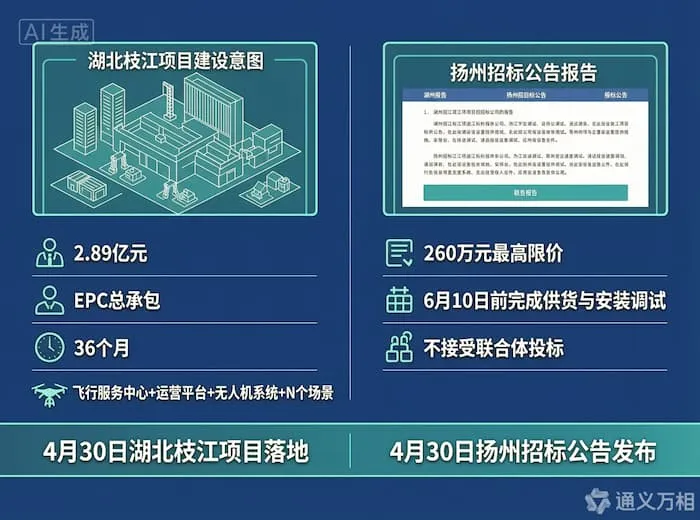 枝江2.89亿元“基建+场景+EPC”落地、扬州260万“场景与配套保障”招标启动