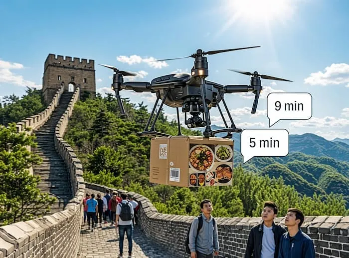 中国低空经济的“空中外卖”:哪些景区在飞?几分钟能到?