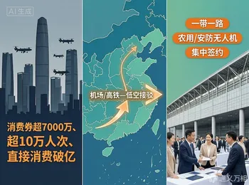 重庆消费周交出“破亿”成绩单、大湾区跨城eVTOL迎“返程实测”、广交会低空展区进入“签约冲刺期”