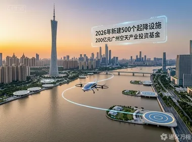 广州招商首推低空专场：500个起降点、200亿元空天基金齐发，2027年剑指1500亿