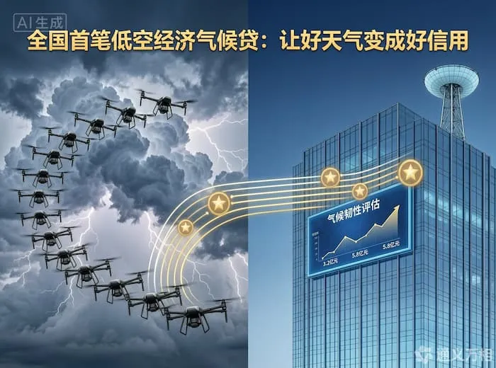 全国首笔“低空经济气候贷”：天气不再只靠运气，而是你的信用资产  