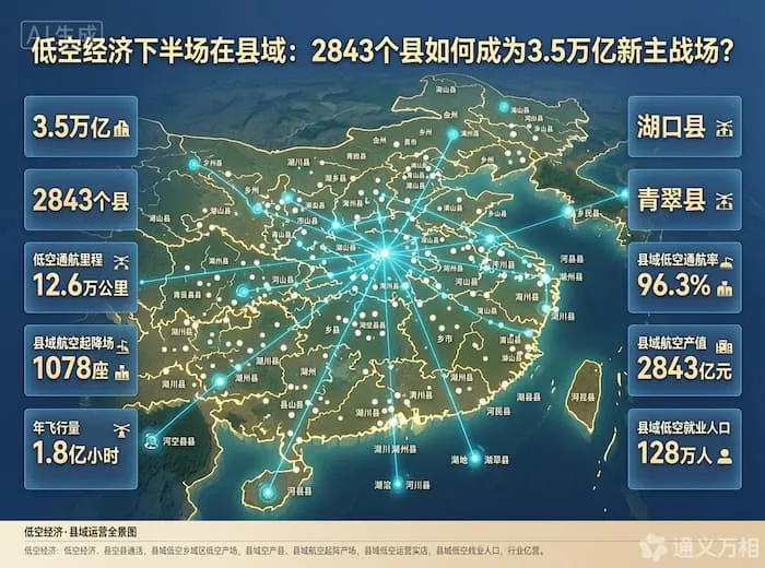低空经济下半场在县域：2843个县如何成为3.5万亿新主战场？