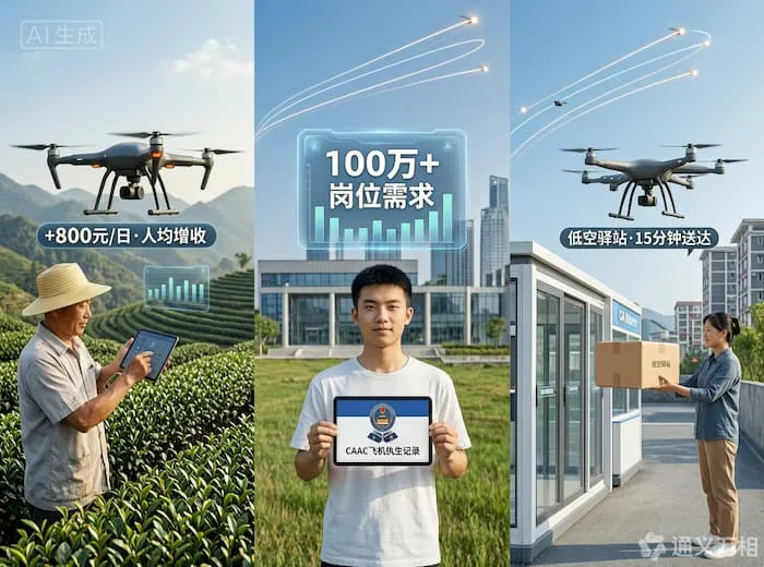 2026年普通人抓住低空经济的“三块跳板”:飞得起来,还得落得下去