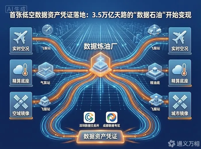 首张低空数据资产凭证落地：3.5万亿天路的“数据石油”开始变现