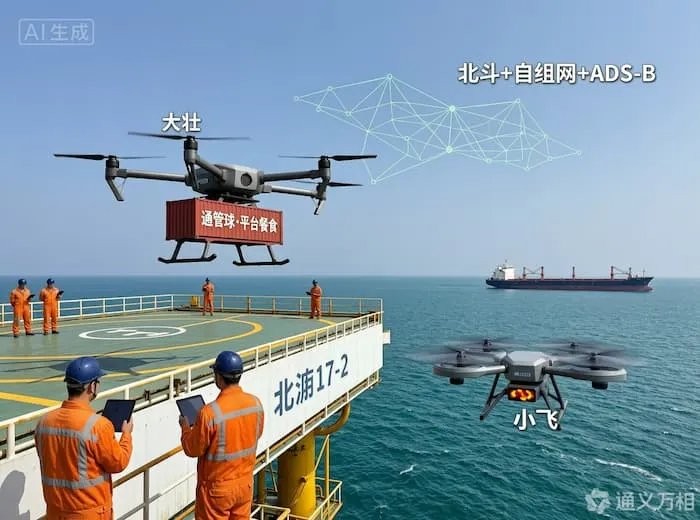 41座平台、41亿立方米天然气，低空经济在南海西部打通报废“最后一公里”