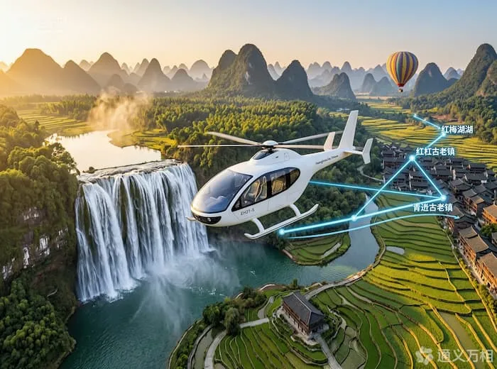 一季度5万游客“打飞的”看瀑布,贵州正在用“立体游”重构山地旅游的底层逻辑