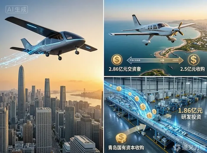 25亿“收拢”青岛国资35%股权，三年砸18.6亿研发——万丰奥威正在用一张“直升机+飞行汽车”的完整版图抢跑低空黄金赛道