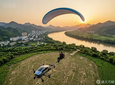 无人机牵着滑翔伞“原地起飞”，南充用一次试飞改写了低空文旅的门槛规则