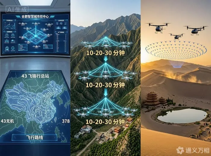 合肥“一网统飞”覆盖24个场景,云南山区三级配送闭环成型,敦煌低空文旅年接待3万人次——低空经济正在从“概念验证”走向“场景交付”