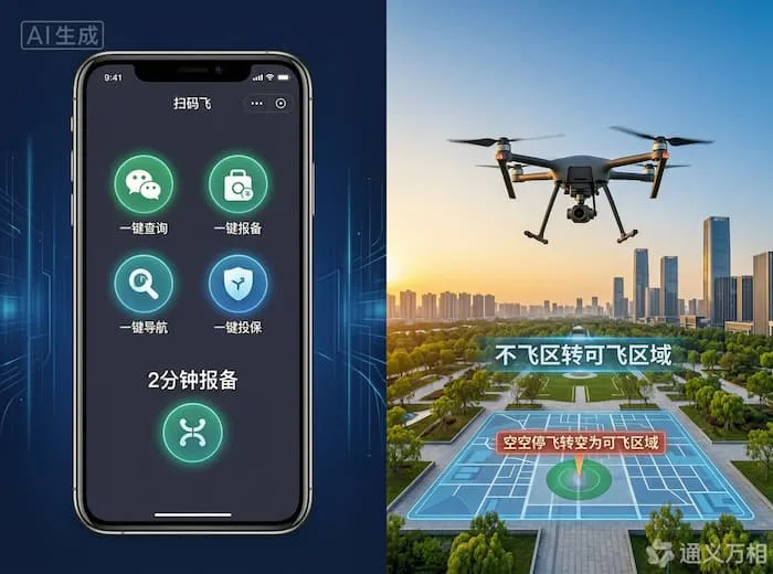 2分钟“扫码”代替数天跑腿,“扫码飞”全国推广正在重写低空经济的“飞行规则”