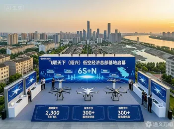 新《民航法》生效第4天，飞联天下在绍兴布下第三颗“棋子”——“百城低空网络计划”正式从验证走向规模化复制