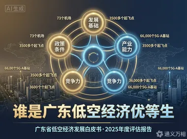 广东首份低空经济“可量化”全景报告发布：用五维模型给21市“打分”，画出一张全域协同的产业地图