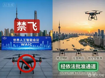 WAIC期间上海全市“禁飞”6天：低空经济时代，大型活动空域管制正在从“临时工”走向“标准化操作”