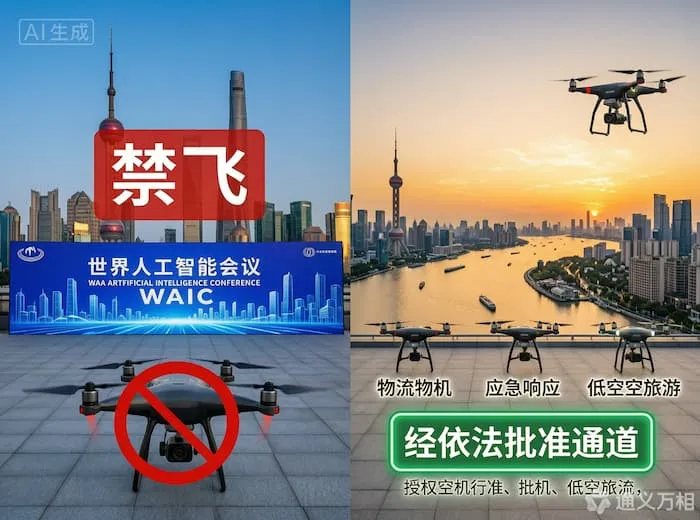 WAIC期间上海全市“禁飞”6天:低空经济时代,大型活动空域管制正在从“临时工”走向“标准化操作”