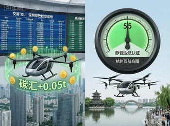 深圳启动低空碳交易试点、杭州拟征噪音费：低空经济进入“环境资源定价”与“双重收益”时代