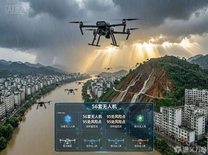 56台无人机24小时“站岗”、95处风险点AI全覆盖——弥勒正在用“AI+低空”重新定义县城防汛的响应速度
