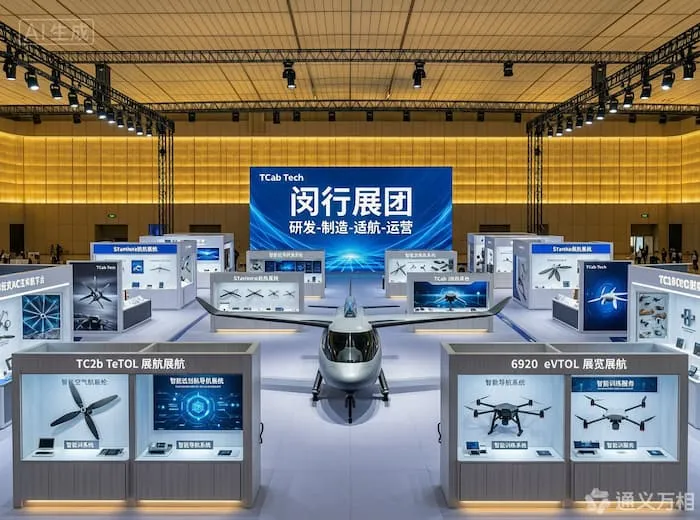 692平方米“闵行展团”亮相国际低空展:时的科技领衔,一条从“研发”到“运营”的完整产业链正在被看见