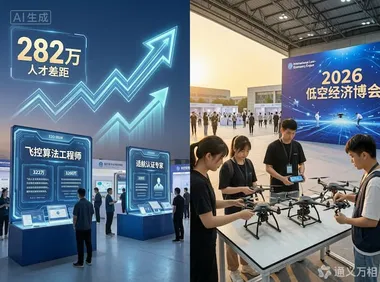 182万缺口、320%增速、1:10供需比：低空经济人才缺口正在从“数字”变成“卡脖子”的现实