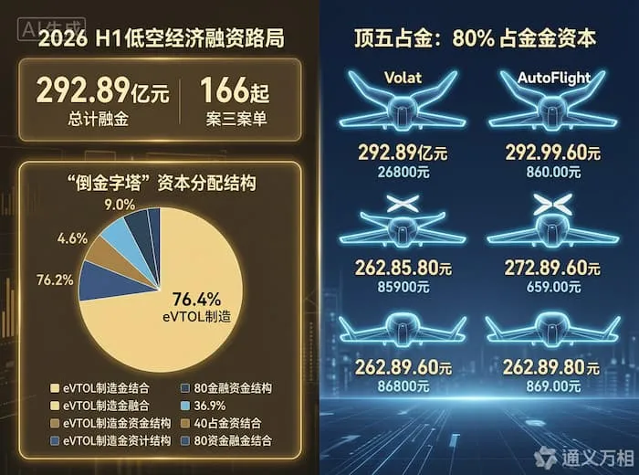 293亿资金流向了谁?——低空经济2026年H1融资全景拆解