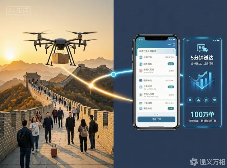 一小时变5分钟，长城外卖刷屏背后：低空消费正在打破“地面消费”的边界