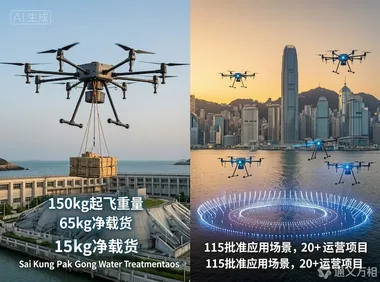 150公斤“空中大力士”进驻西贡滤水厂，香港低空经济再迈新里程
