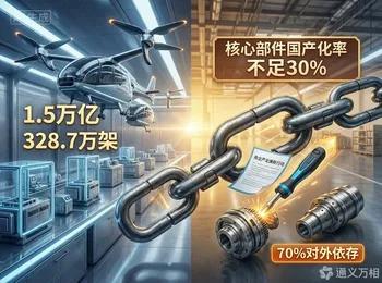 1.5万亿市场规模背后的“阿喀琉斯之踵”：核心部件国产化率不足30%，低空经济“续航力”正面临一场系统性大考