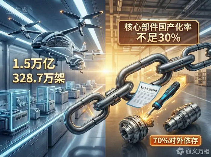 1.5万亿市场规模背后的“阿喀琉斯之踵”:核心部件国产化率不足30%,低空经济“续航力”正面临一场系统性大考