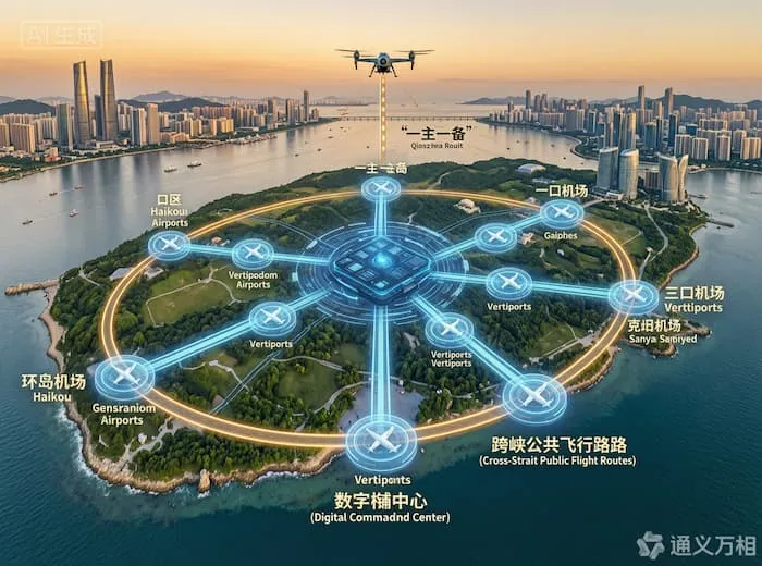 四大板块、36项工程、200公里航路——海南用一张“四位一体”低空网回答自贸港“怎么飞”