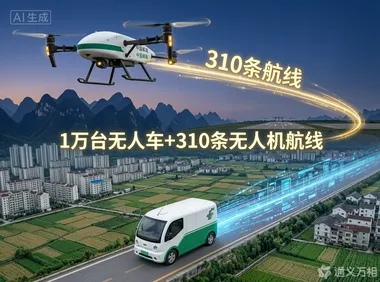 中国邮政“空地一体”无人化网络成型：1万台无人车+310条无人机航线织就智慧物流新图景