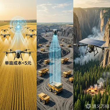 农业大脑全自主作业、生态网全天候巡航、矿区空地无人开采：低空接管“广袤无人区”