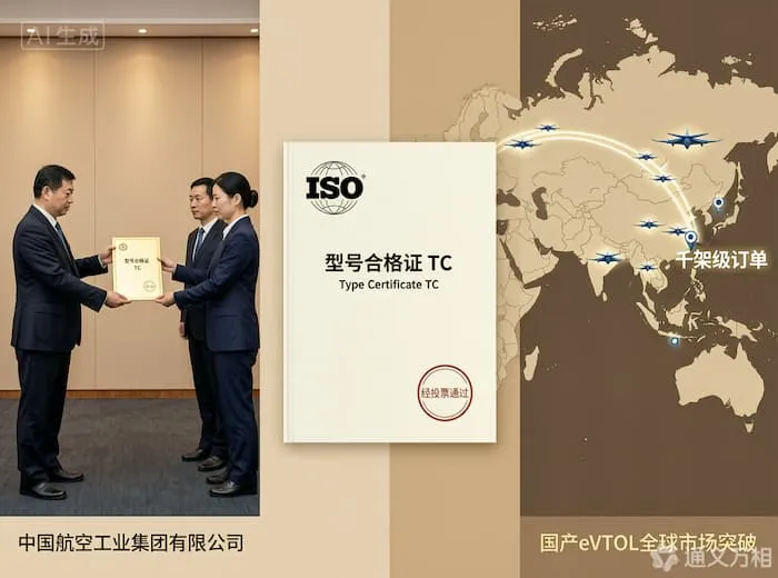 首张载人 eVTOL 型号合格证颁发、中东东南亚千架订单落地、中国标准 ISO 立项:低空迈入“取证与出海”时代