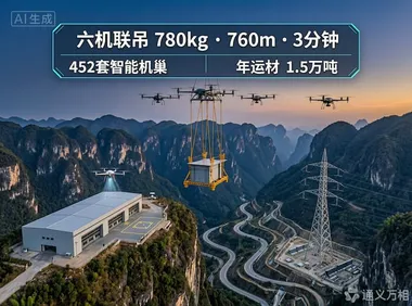 云南电网六机联吊780公斤刷新纪录：当“低空+电力”从巡检工具变成施工主力