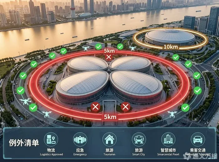 上海世赛期间无人机管控通告:一张“例外清单”暴露的低空治理真实水位