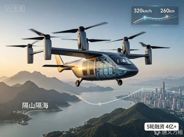 蓝色向量Skyla V30亮相数贸会:6座2吨级倾转旋翼eVTOL,瞄准“隔山隔海”的城际出行,半年融资4亿+