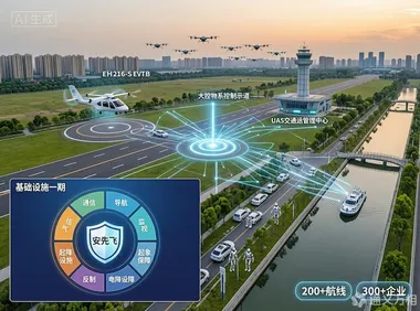 合肥全空间无人体系大会发布“硬联通+软联通”双成果：基础设施一期建成，低空综合保险“安先飞”落地